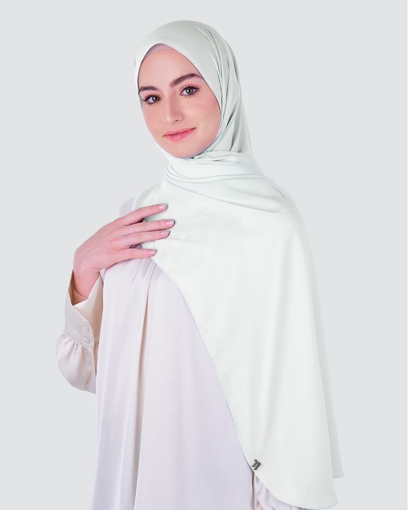 Image of DOTTY TEXTURED CHIFFON SHAWL - WHITE