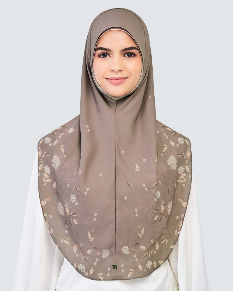Image of EASYON PRINTED CHIFFON INSTANT - WALNUT