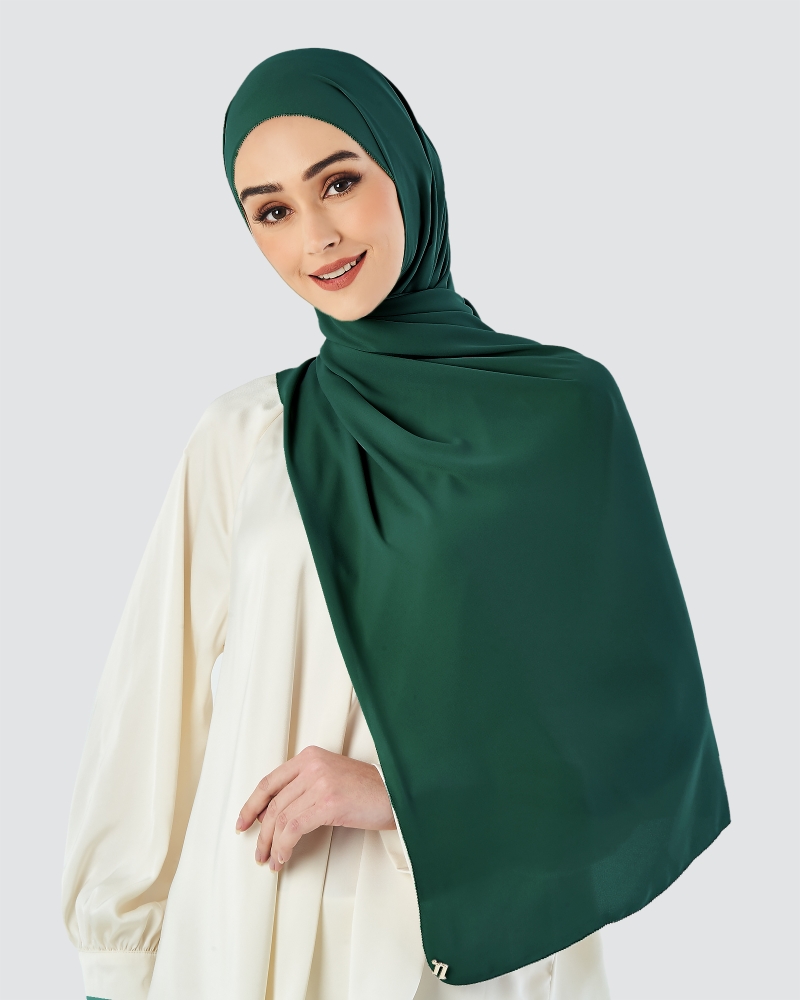 Image of EILA CHIFFON SHAWL - DEEP TEAL