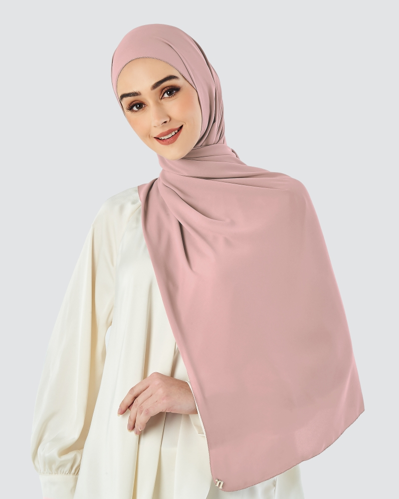 Image of EILA CHIFFON SHAWL - FRENCH ROSE