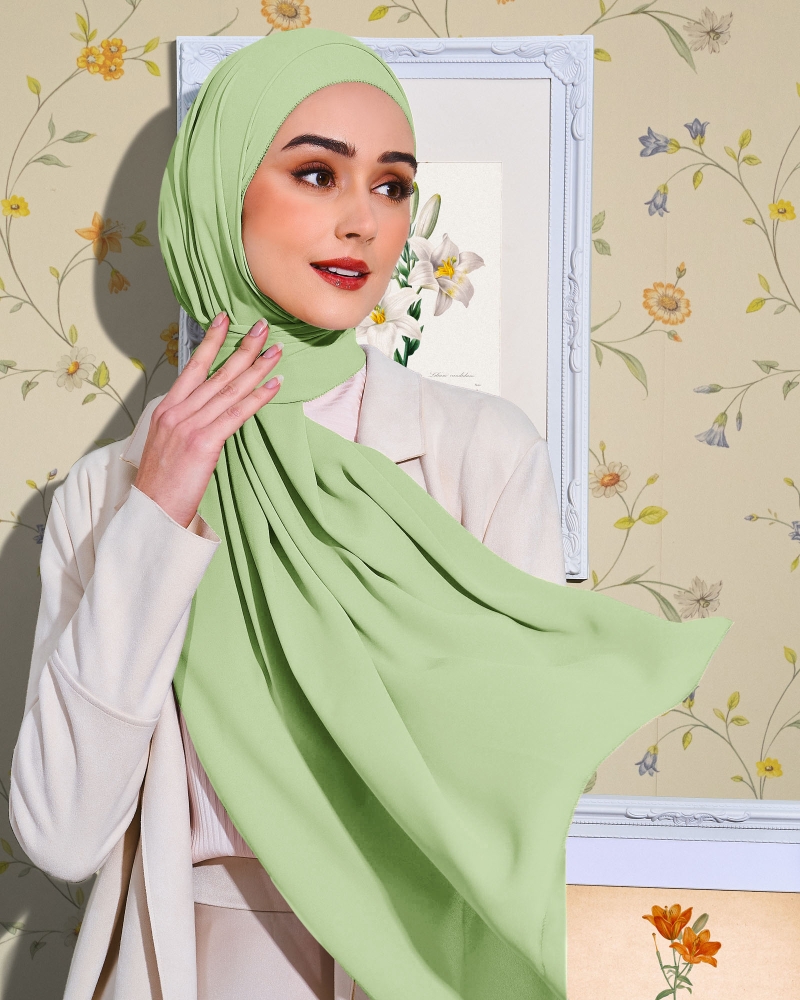 Image of EILA CHIFFON SHAWL - GOOSEBERRY