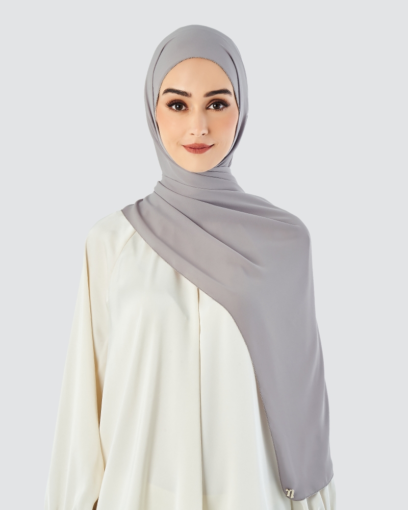 EILA CHIFFON SHAWL - MARBLE