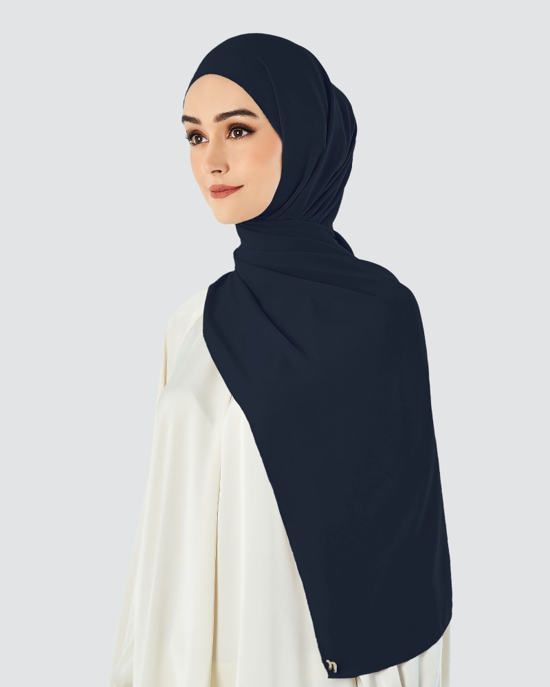 Image of EILA CHIFFON SHAWL - MARITIME