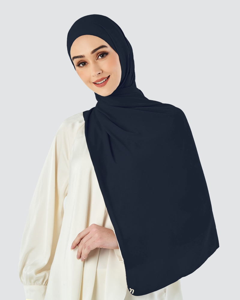 Image of EILA CHIFFON SHAWL - MARITIME