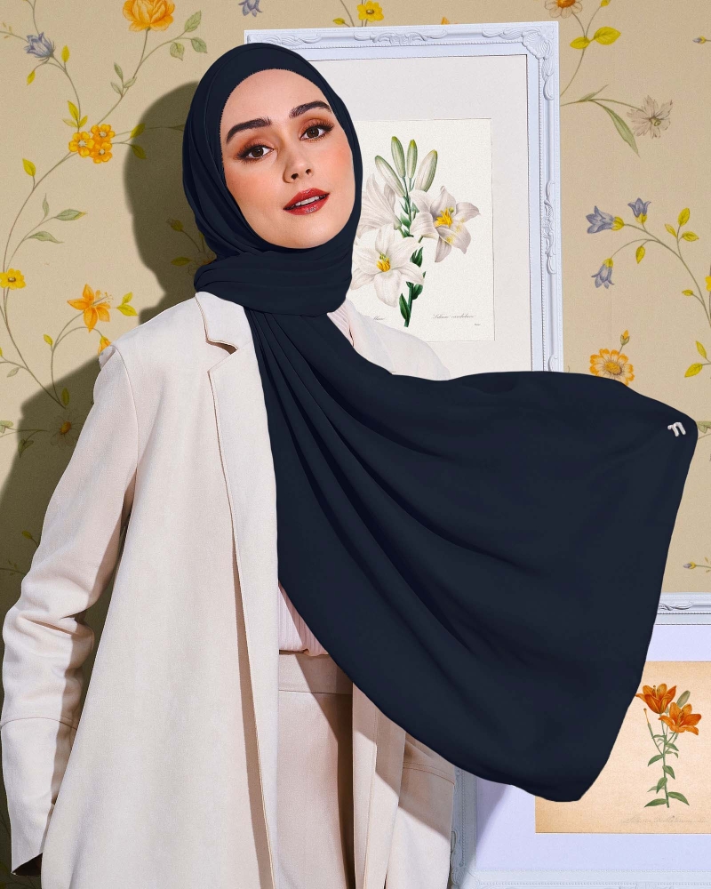 Image of EILA CHIFFON SHAWL - MARITIME