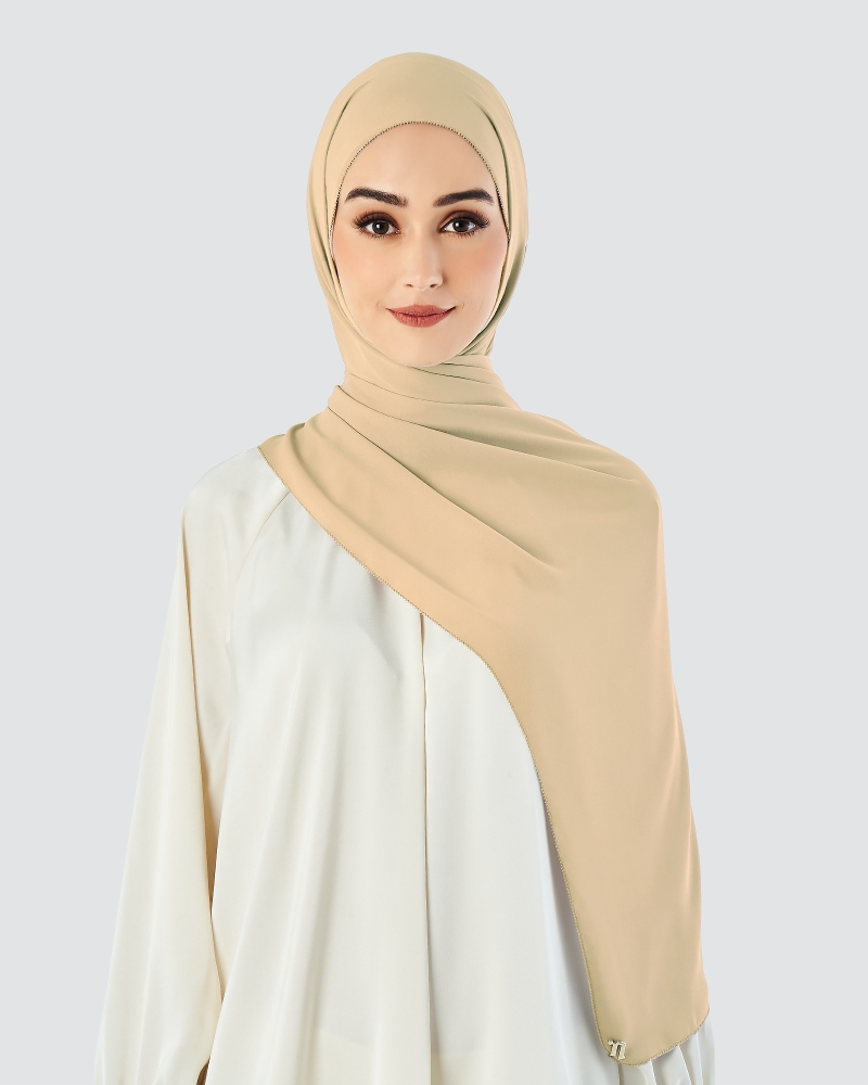 Image of EILA CHIFFON SHAWL - SAND