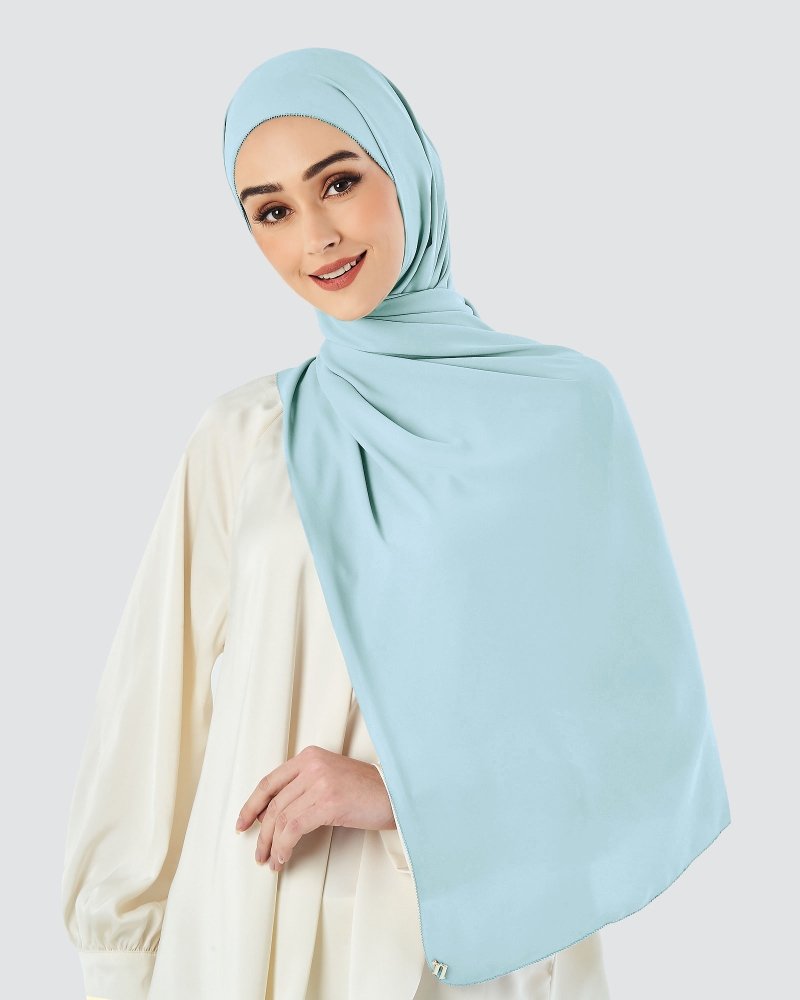 Image of EILA CHIFFON SHAWL - SEA