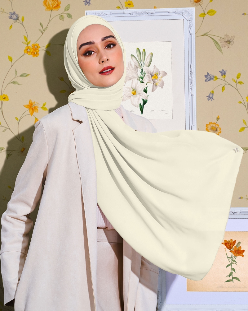 EILA CHIFFON SHAWL - WHISPER