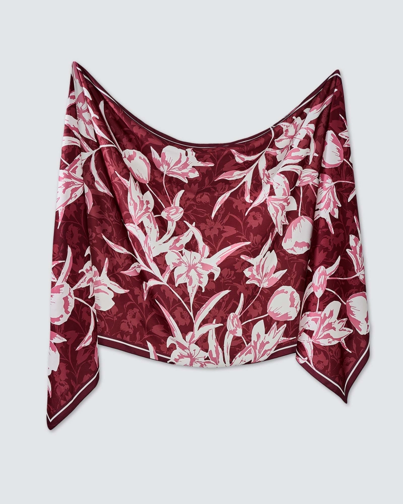 Image of FLEUR SHAWL - ROUGE