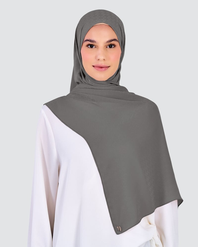 Image of GAIA CHIFFON SHAWL - GREY