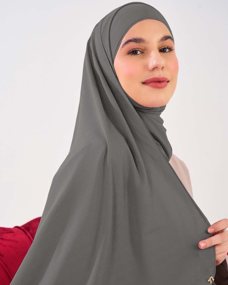 GAIA CHIFFON SHAWL - GREY