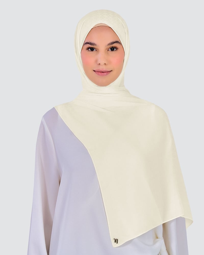 Image of GAIA CHIFFON SHAWL - IVORY