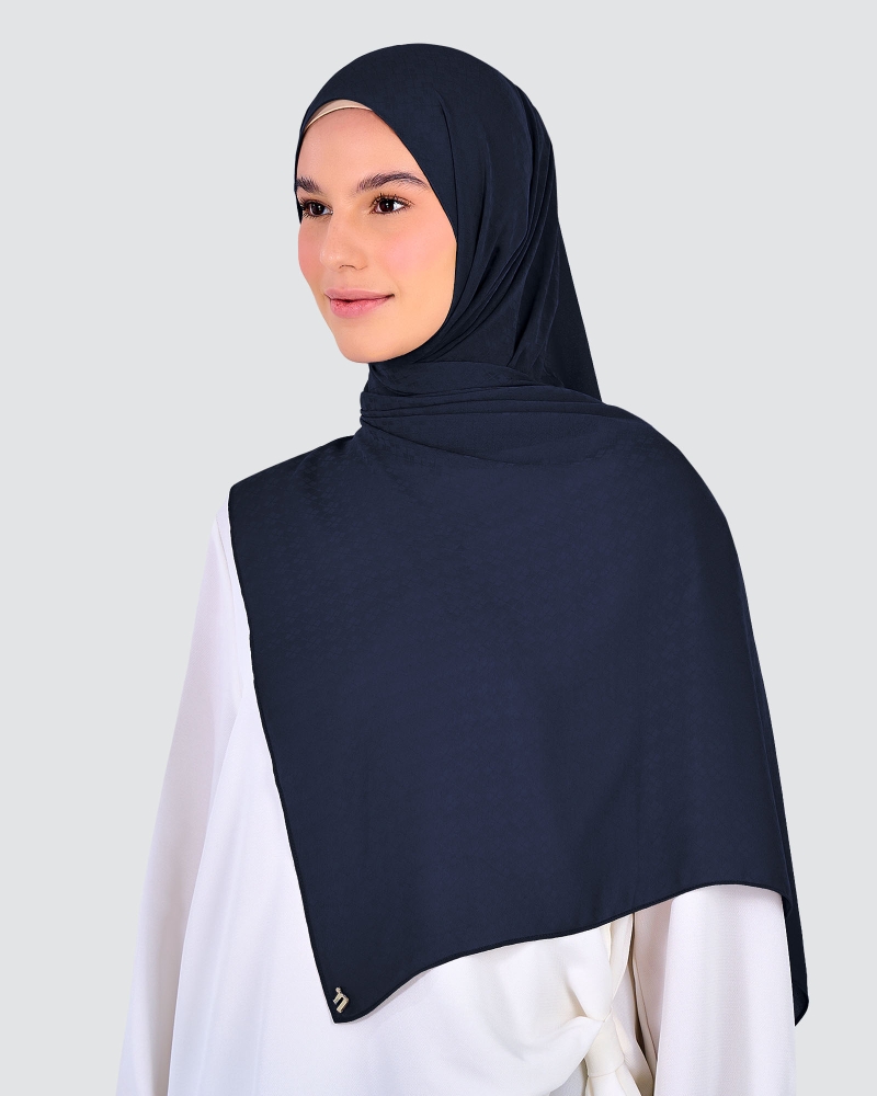 Image of GAIA CHIFFON SHAWL - NAVY