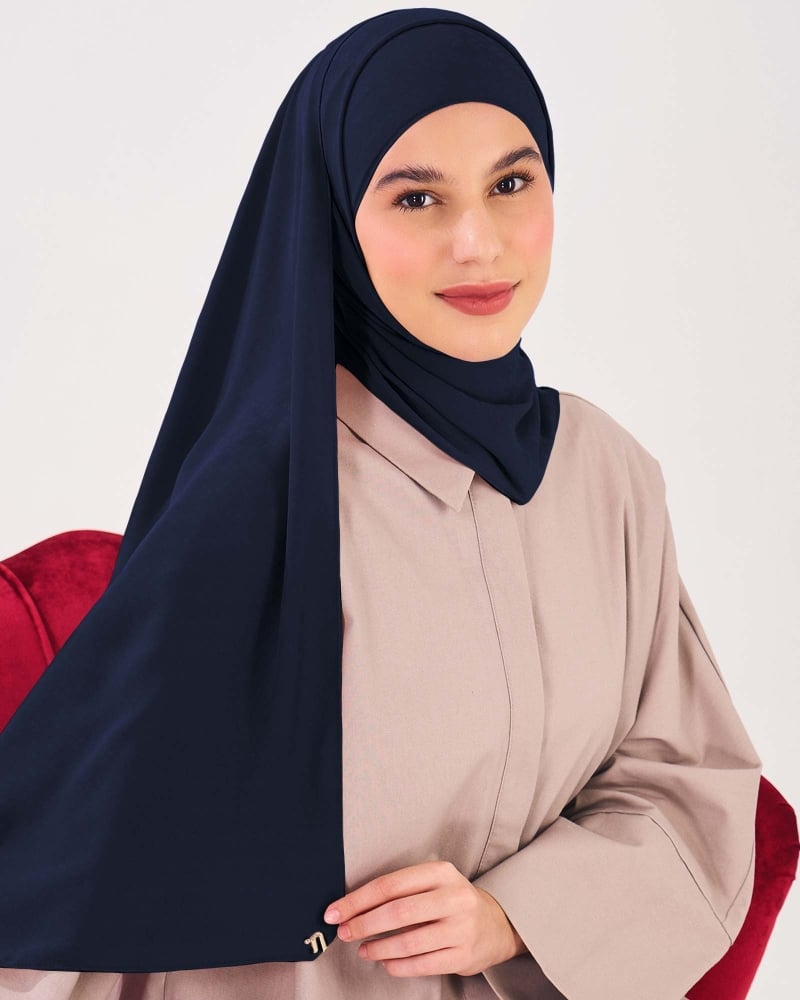 GAIA CHIFFON SHAWL - NAVY