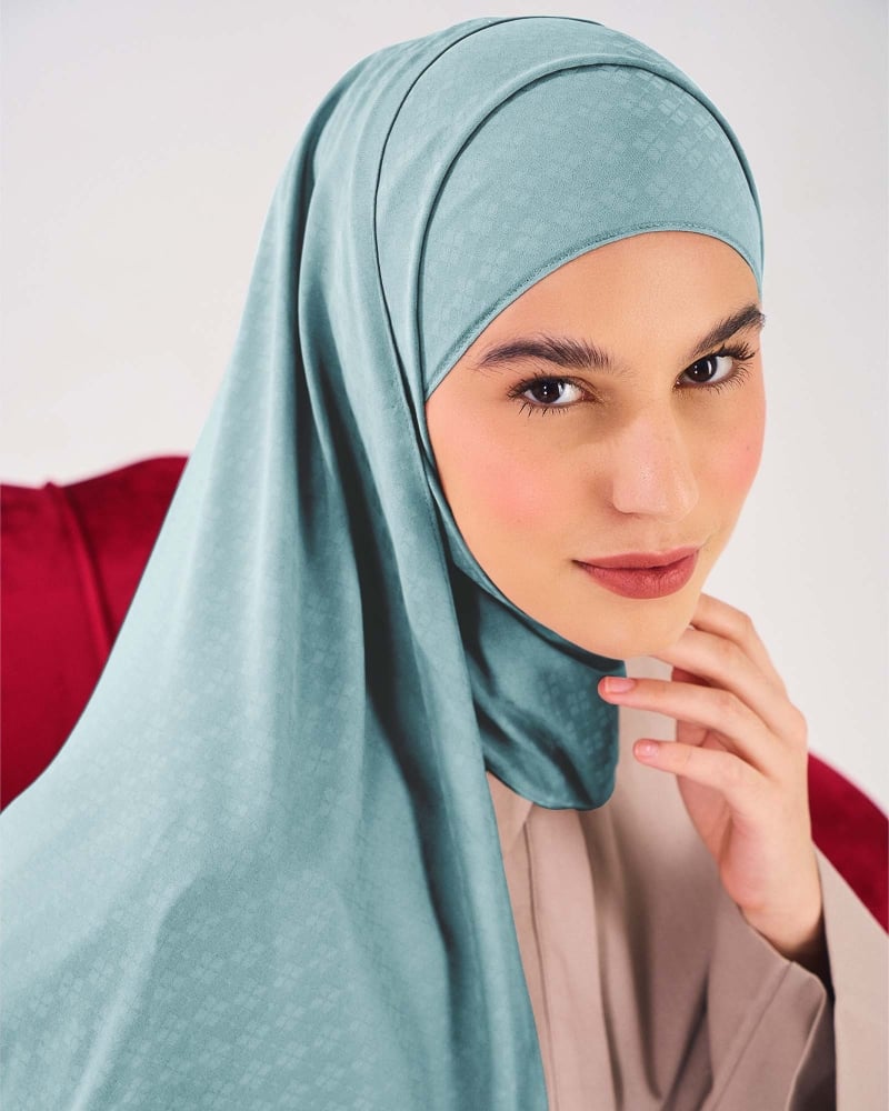 GAIA CHIFFON SHAWL - SEAFOAM