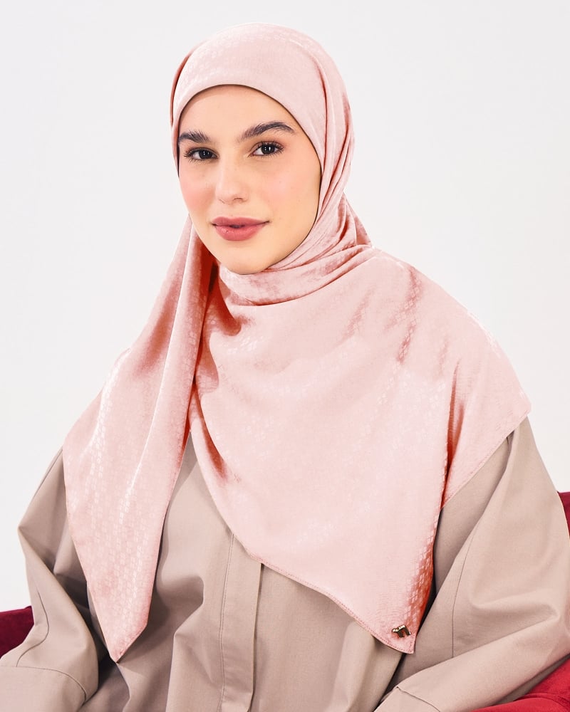 Image of GAIA CHIFFON SQUARE - BLUSH