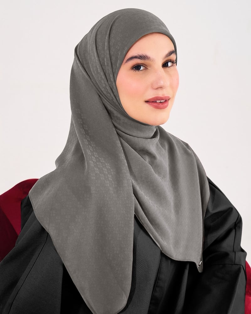 Image of GAIA CHIFFON SQUARE - GREY