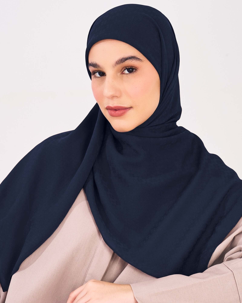 GAIA CHIFFON SQUARE - NAVY