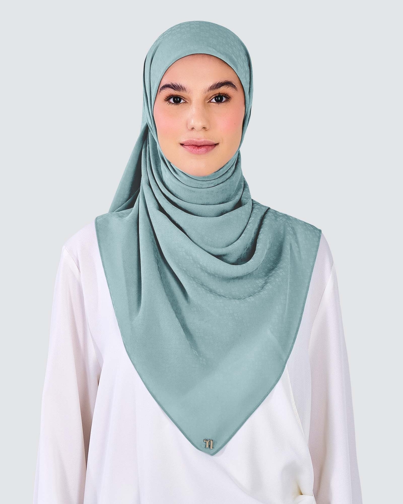Image of GAIA CHIFFON SQUARE - SEAFOAM