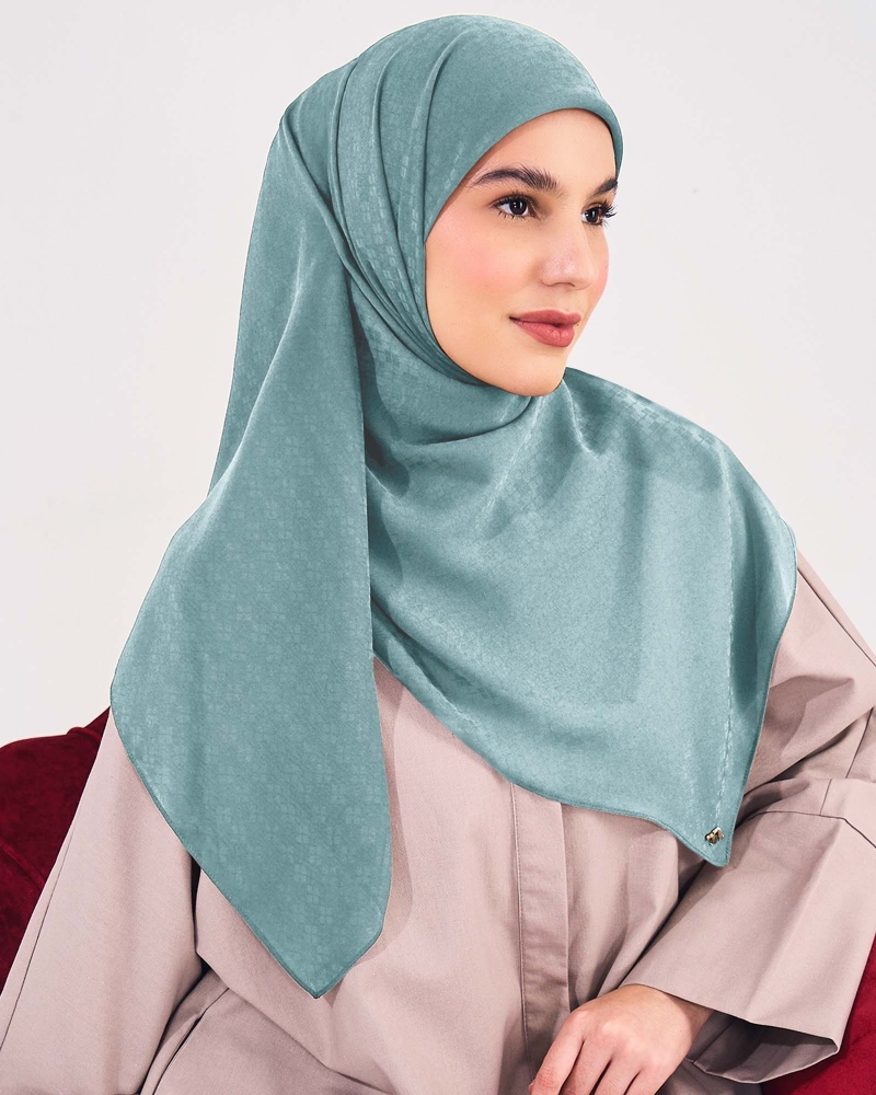 GAIA CHIFFON SQUARE - SEAFOAM