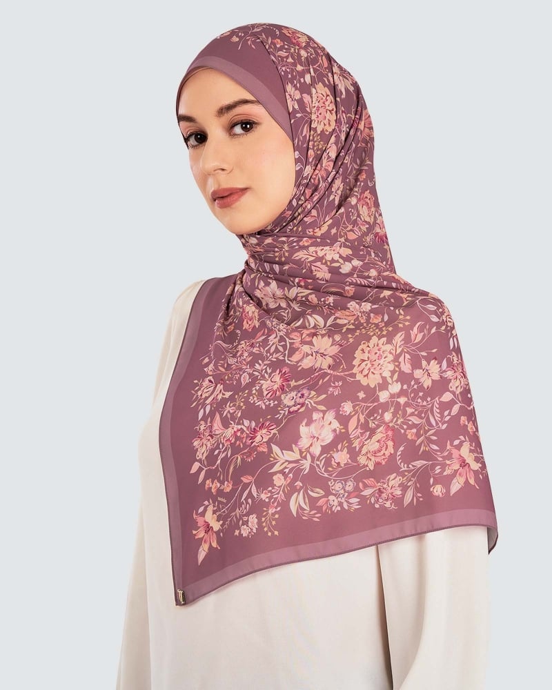 Image of HARUM CHIFFON SHAWL - REDWOOD