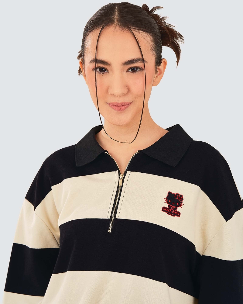 HELLO KITTY X NAELOFAR ZIPPER TOP - NOIR
