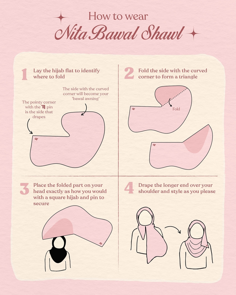 Image of NITA BAWAL SHAWL - SWEETPEA