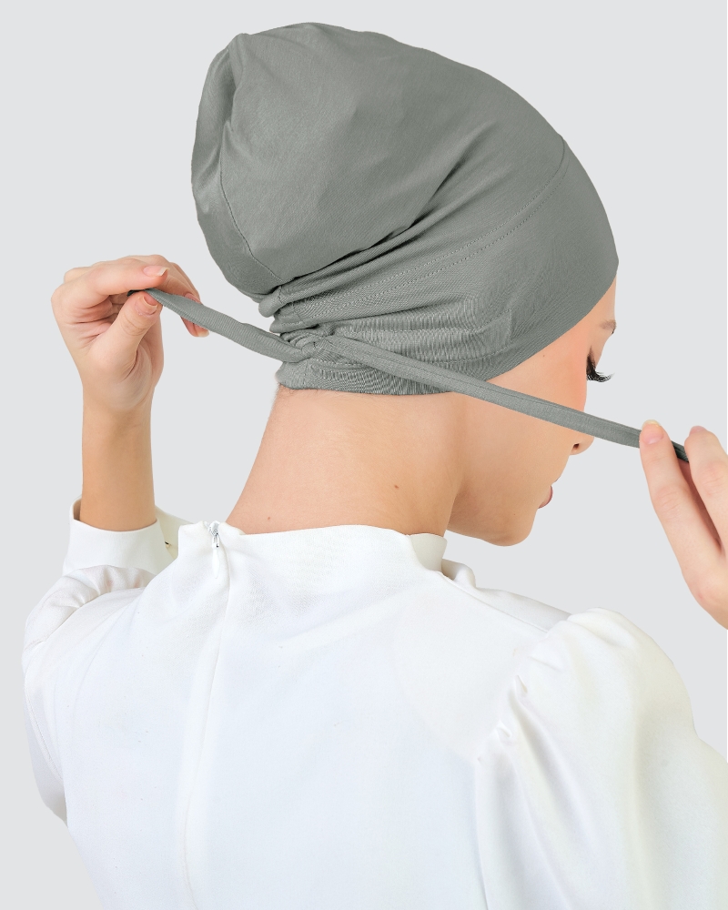 Image of INNER DRAWSTRING SNOWCAP - DARK GREY