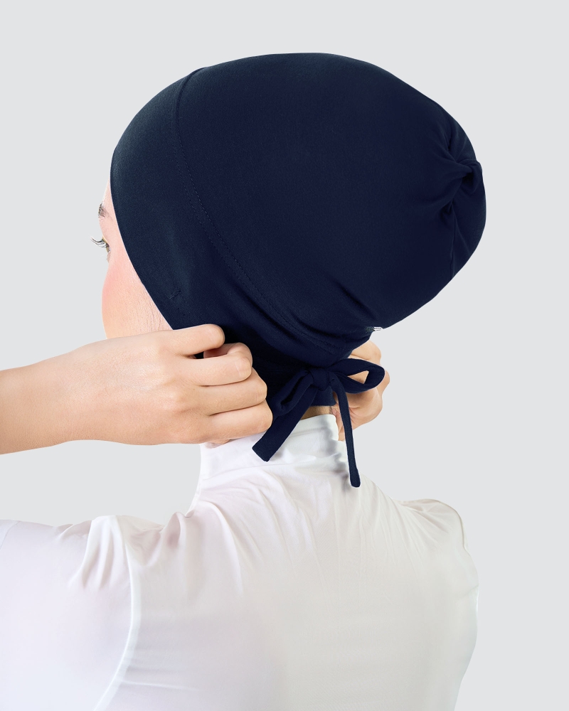Image of INNER DRAWSTRING SNOWCAP - NAVY BLUE