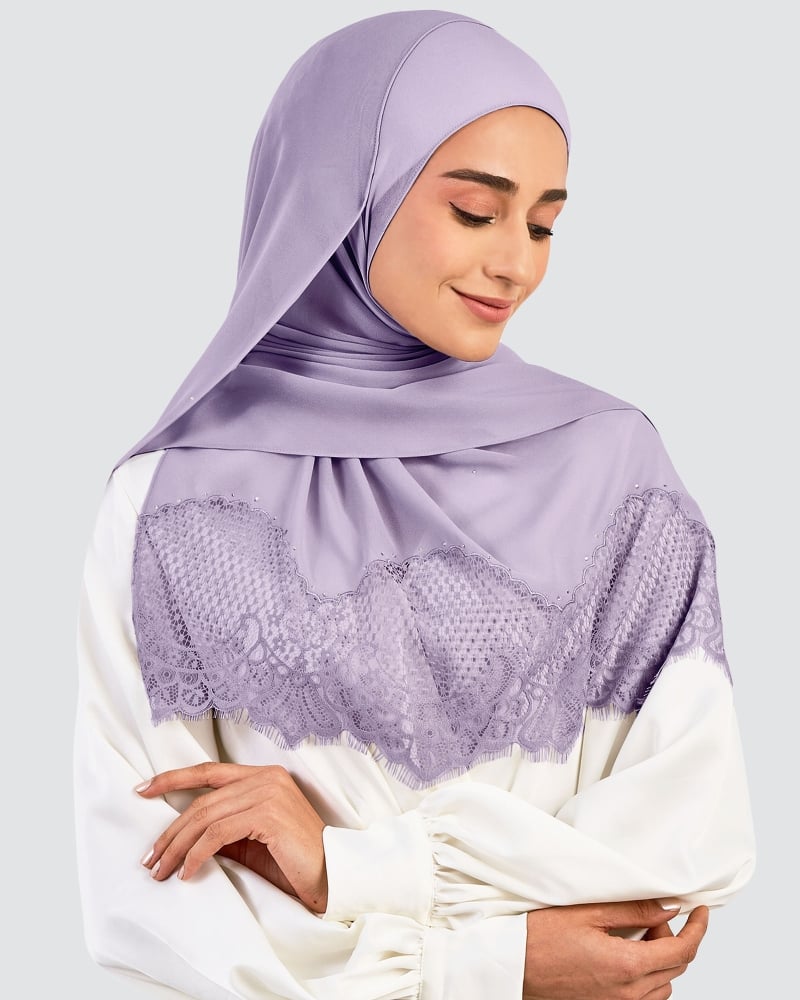 JANNA LACE CRYSTAL SHAWL - WATERLILY
