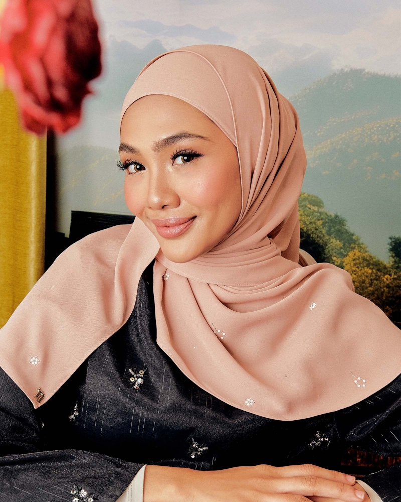 LADY GRACE CRYSTAL CHIFFON SHAWL - OLD ROSE