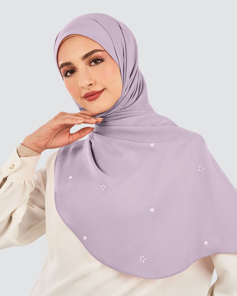 LADY GRACE CRYSTAL CHIFFON SHAWL - ORCHID