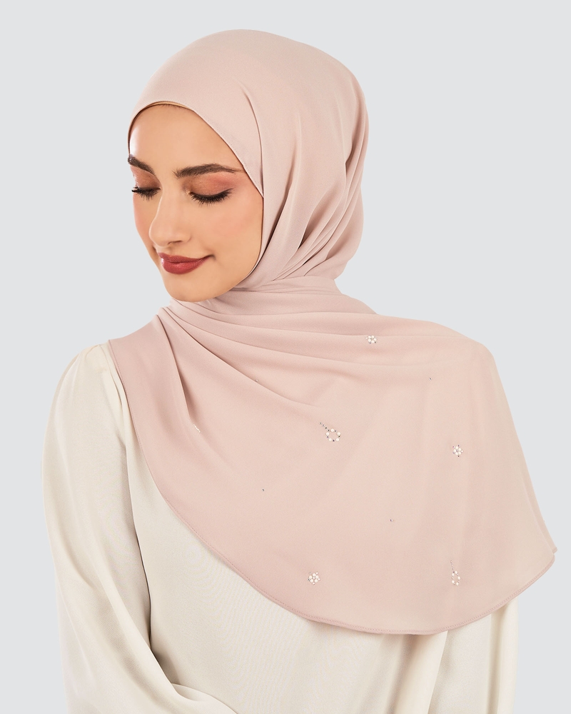 LADY GRACE CRYSTAL CHIFFON SHAWL - PINK OPAL