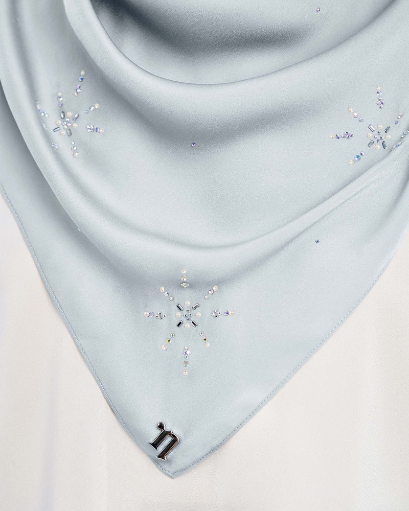 Image of LADY MARISA CRYSTAL MATTE SATIN SQUARE - SURF