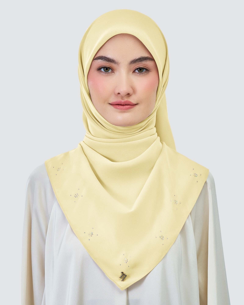 Image of LADY REINA WOOL CHIFFON SQUARE - SORBET