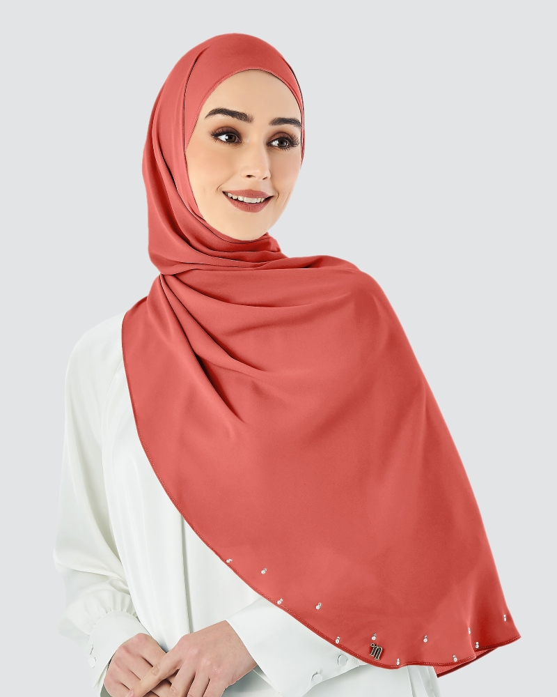 Image of LADY WARDA CRYSTAL CHIFFON SHAWL - ROSE