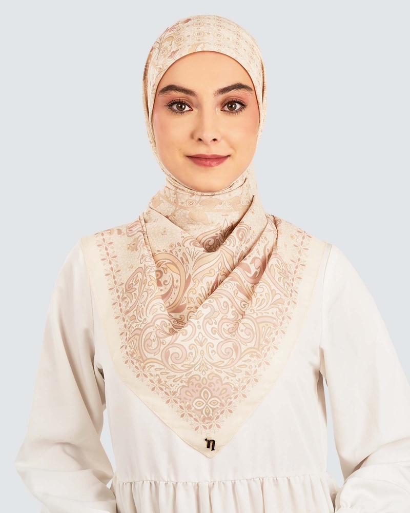 Image of LAKARAN COTTON VOILE SQUARE - CHAI