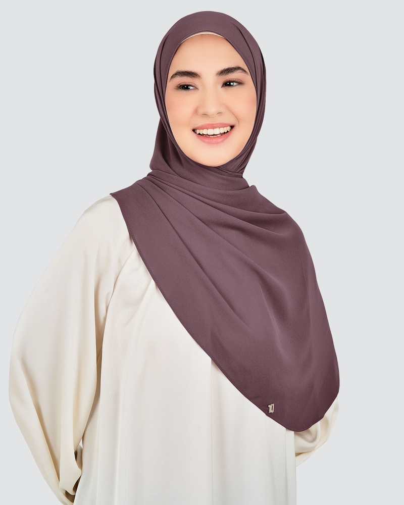 LONG CHIFFON SHAWL - GRAPE