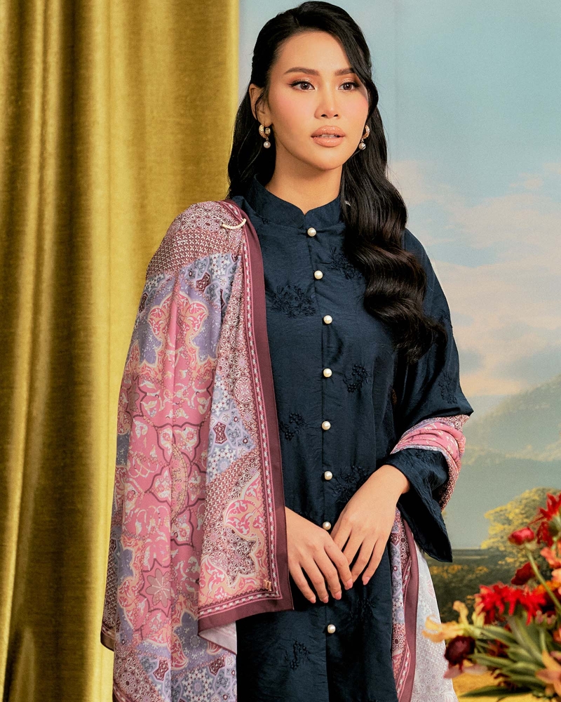 Image of LEDANG KURUNG SET - NAVY