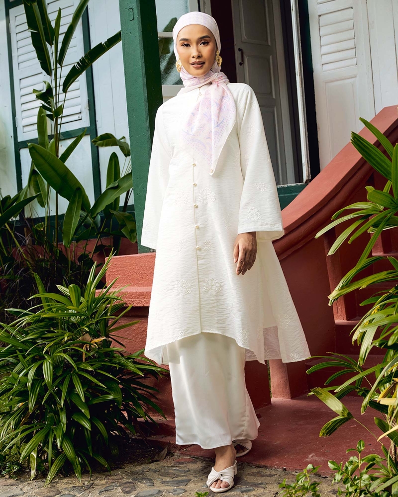LEDANG KURUNG SET - OFF WHITE