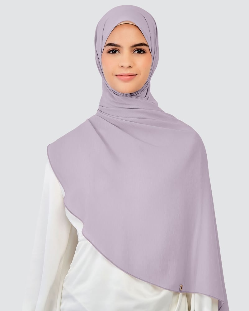 Image of LINIA LINE CHIFFON SHAWL - VIOLET