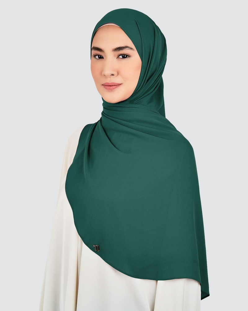 Image of LONG CHIFFON SHAWL - DEEP TEAL
