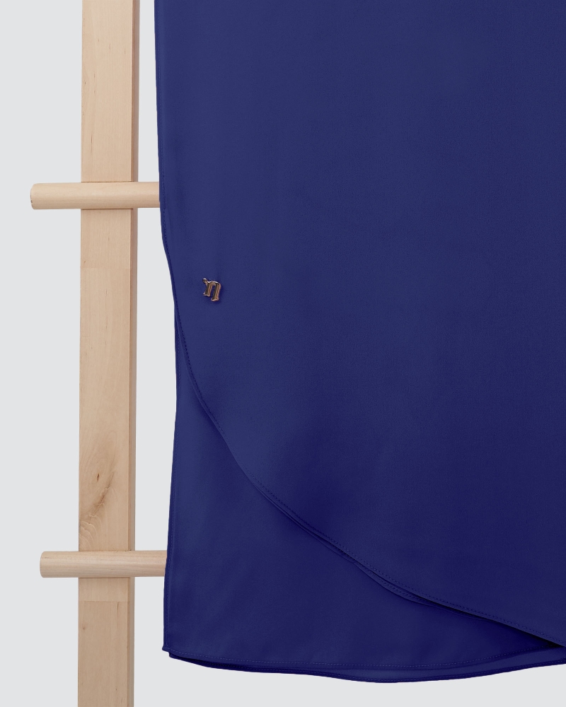 Image of LONG CHIFFON SHAWL - MARINE