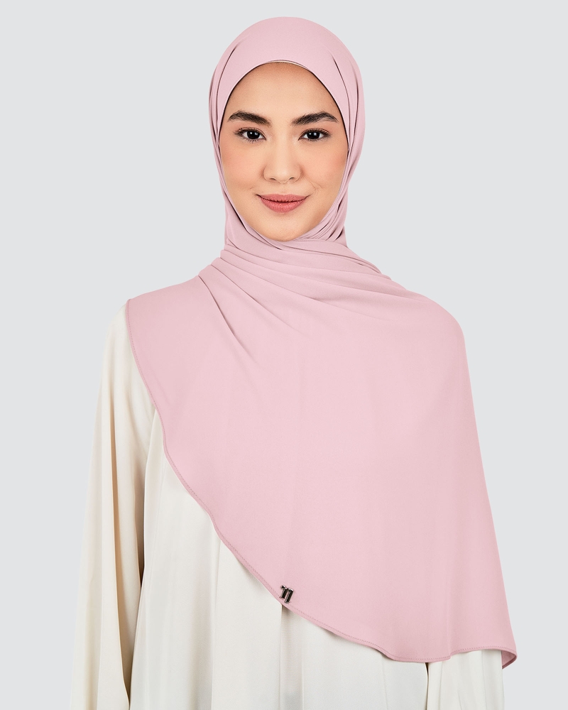 Image of LONG CHIFFON SHAWL - ROSY