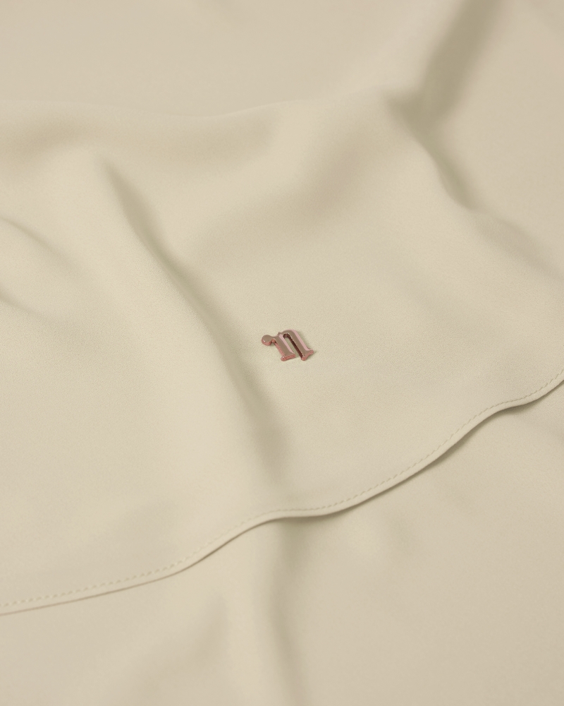 Image of LONG CHIFFON SHAWL - SAND