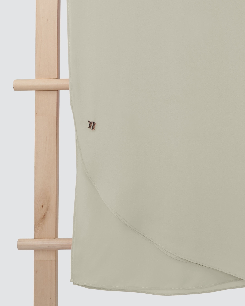 Image of LONG CHIFFON SHAWL - STONE