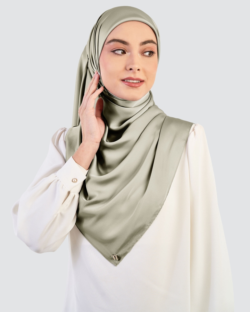 LUNA SATIN SQUARE - STEEL