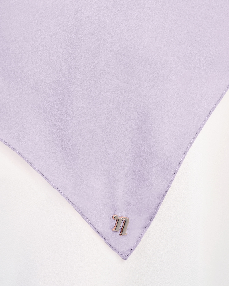 Image of MARISA MATTE SATIN SQUARE - LILAC