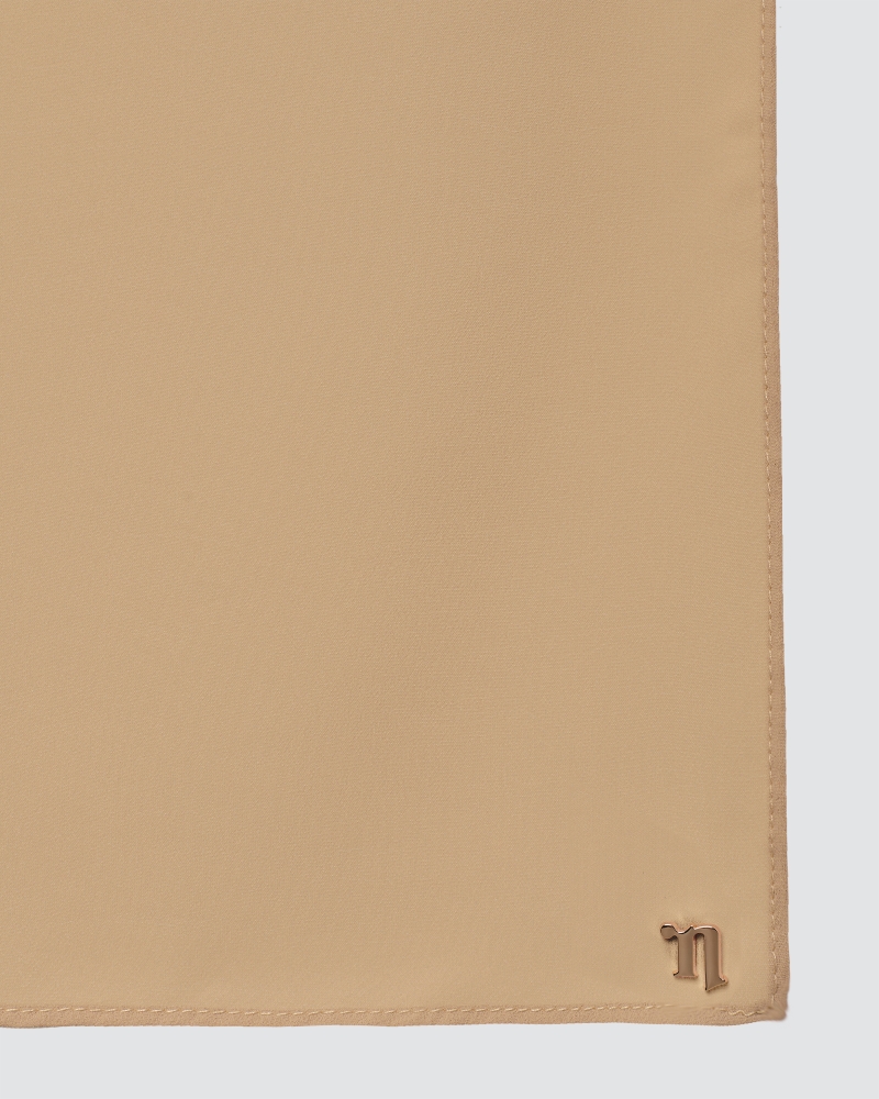 Image of MAYA MATTE SATIN SHAWL - MASALA TEA