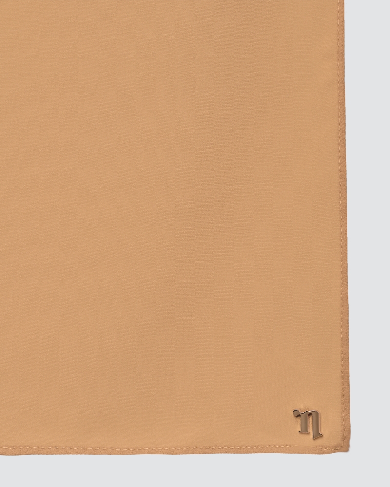 Image of MAYA MATTE SATIN SHAWL - PUMPKIN